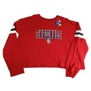 St. Louis Cardinals Sweatshirt Women XL Red Campus Lifestyle Cotton Crewneck NWT